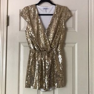 Gold Sequin Romper